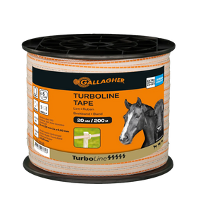 Gallagher TurboLine tape 20mm (white, 200 metres)