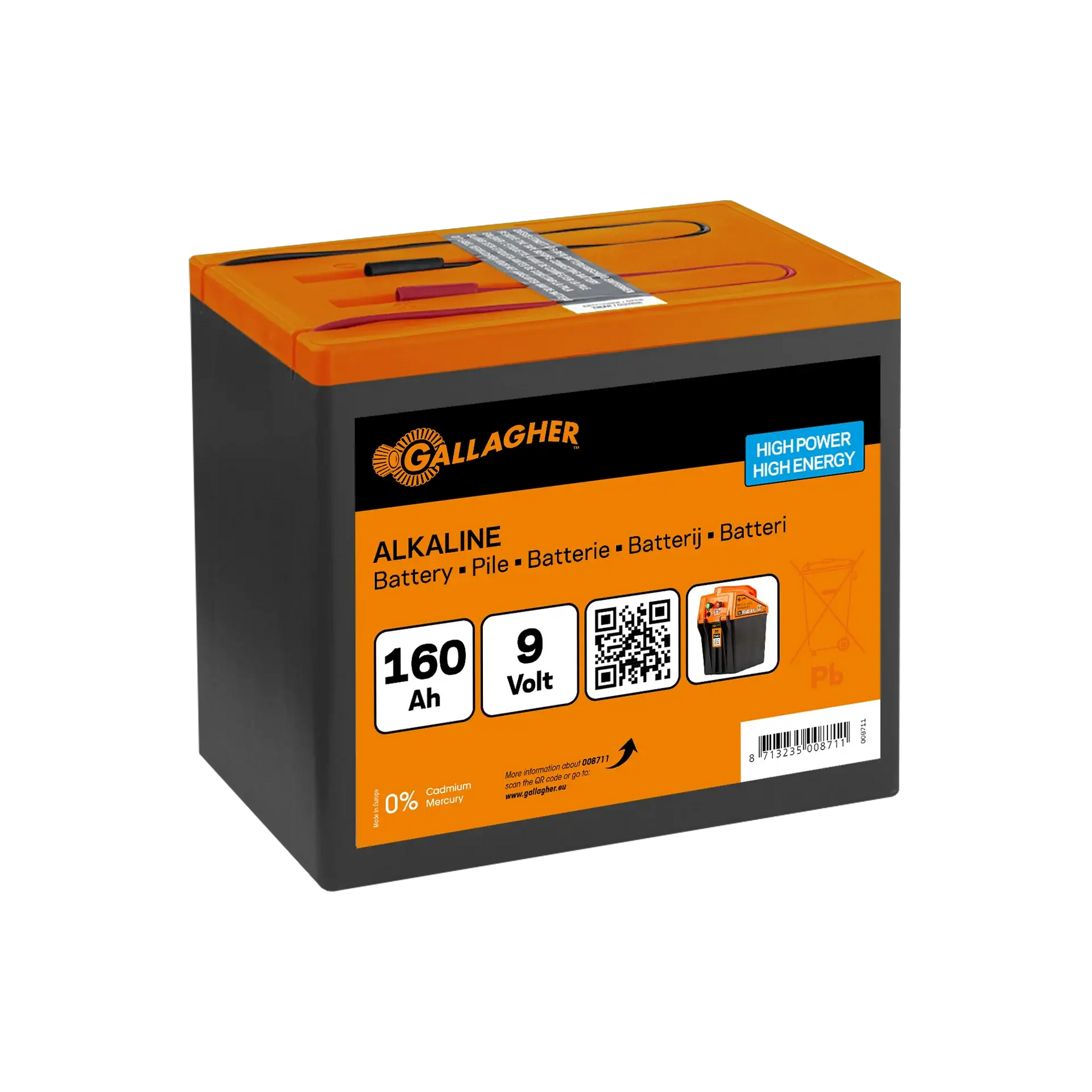 Gallagher Powerpack battery (9V, 160Ah)
