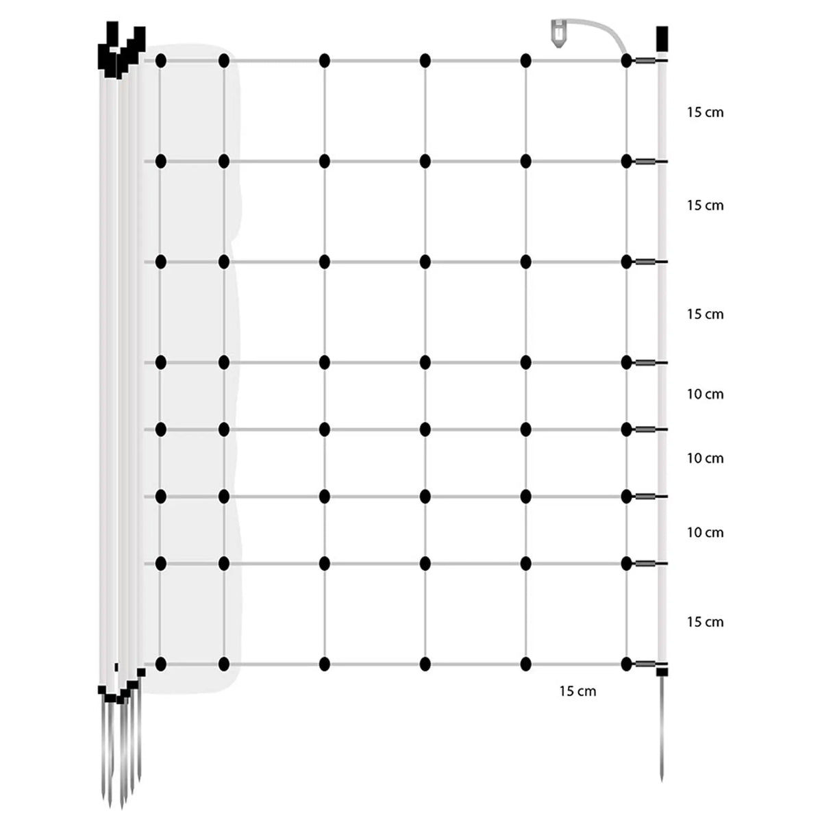 Gallagher Turbo net, single pin, 90cm, 50m