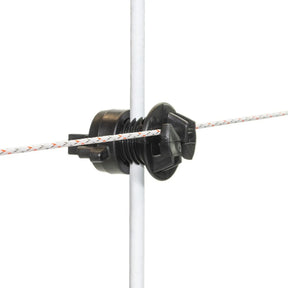 Gallagher Screw insulator (screw-on rod insulator) (black, posts ø 4-10mm, pack of 20)