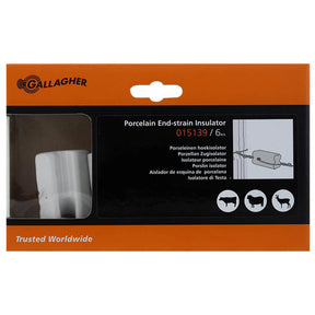 Gallagher Porcelain corner insulator (white, pack of 6)