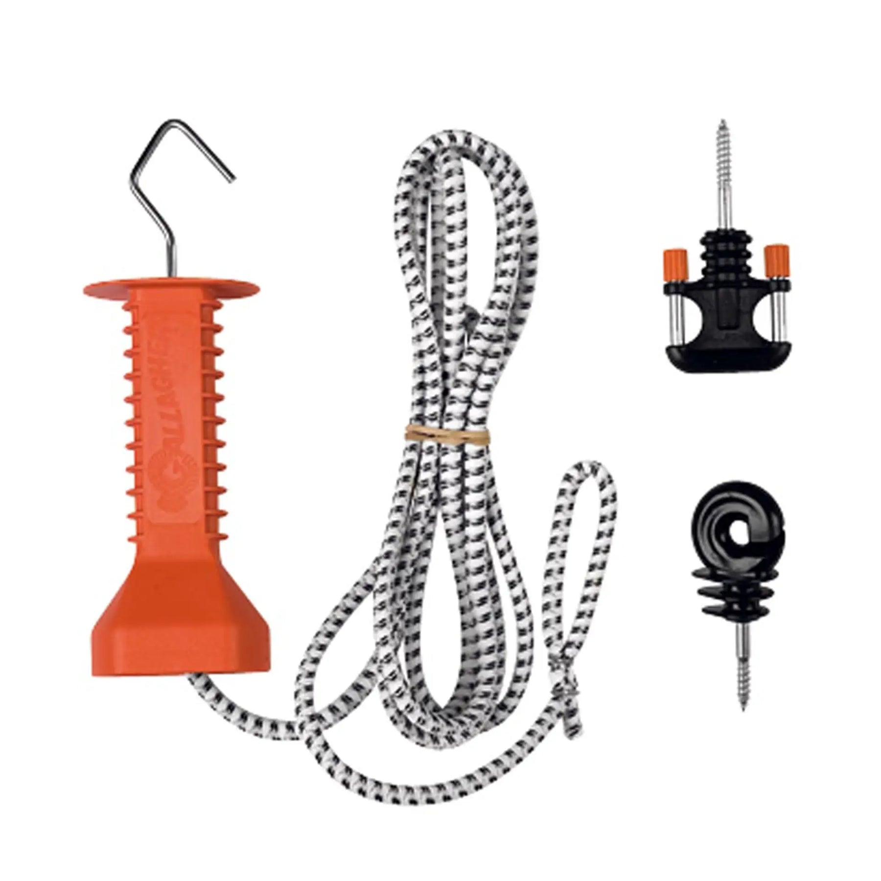 Gallagher Rope Gate set white (elastic)
