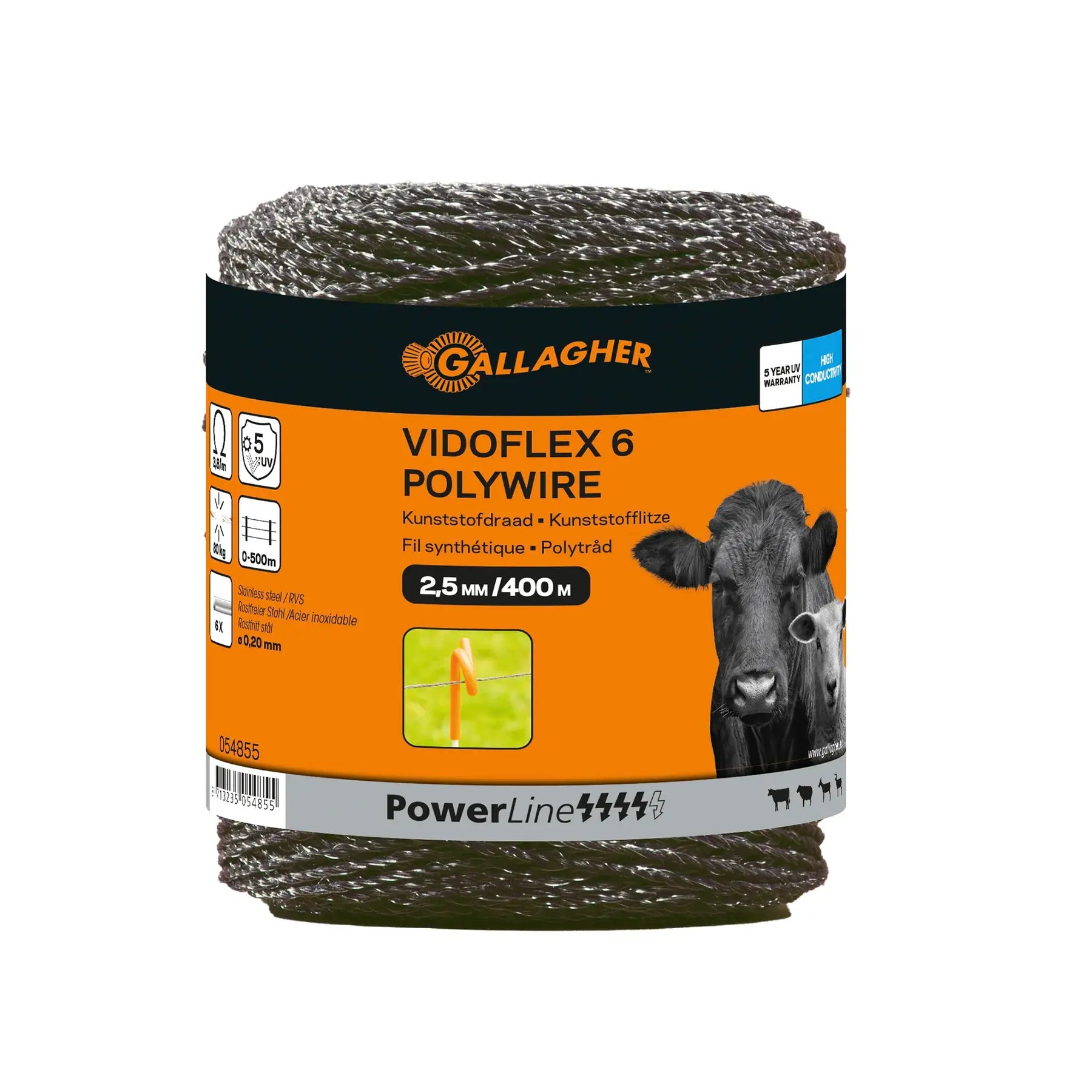 Gallagher Vidoflex 6 Powerline (terra, 400 metres)