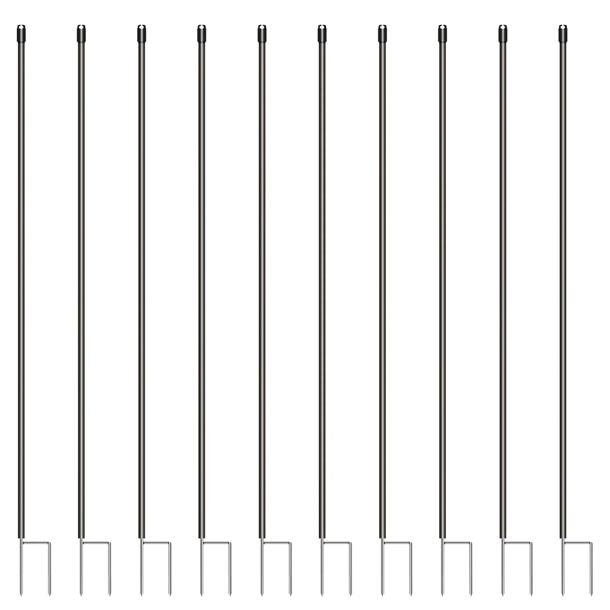 Gallagher Deer post, plastic (black, ø19mm - 2.00 metres, pack of 10)