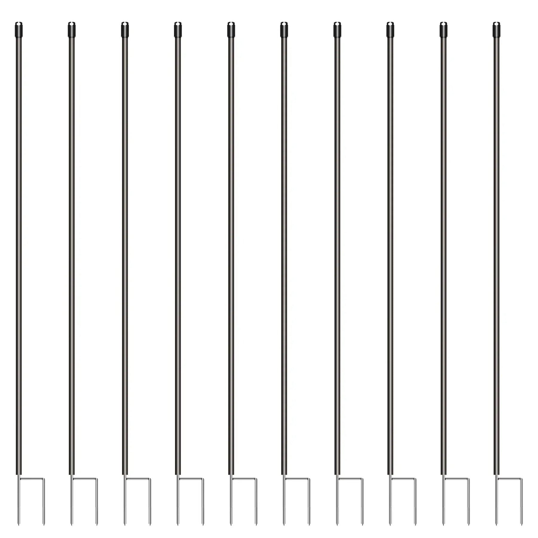 Gallagher Deer post, plastic (black, ø19mm - 2.00 metres, pack of 10)
