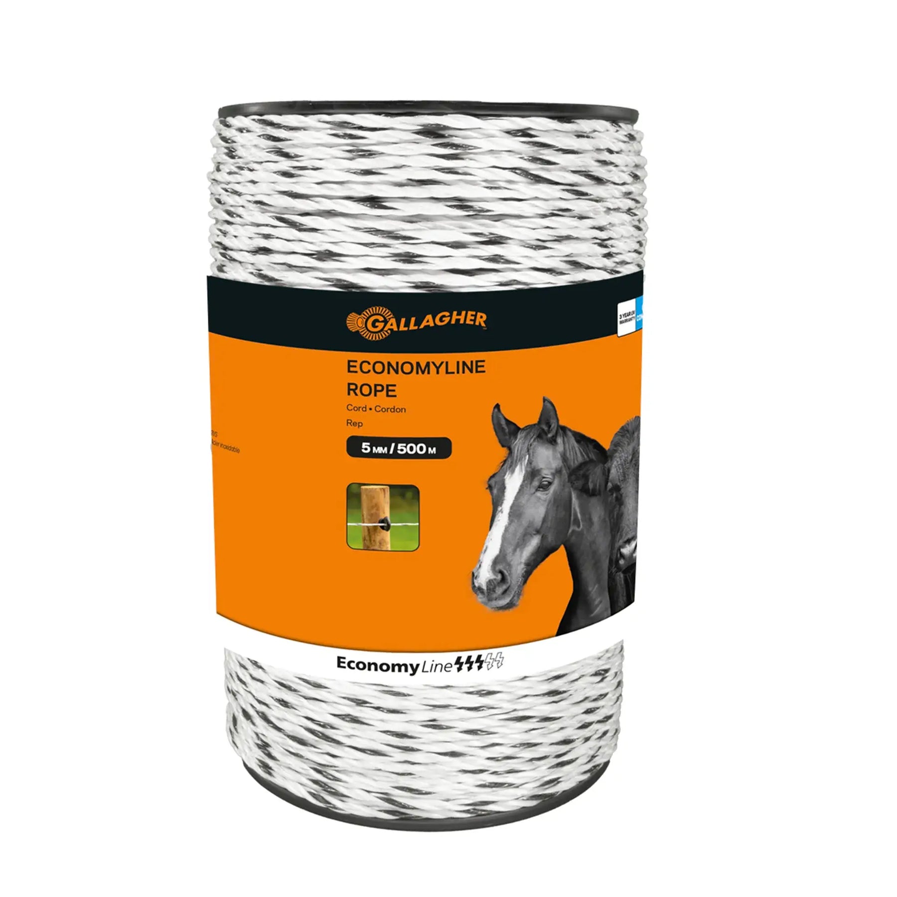 Gallagher EconomyLine Rope (white, 500 meter)