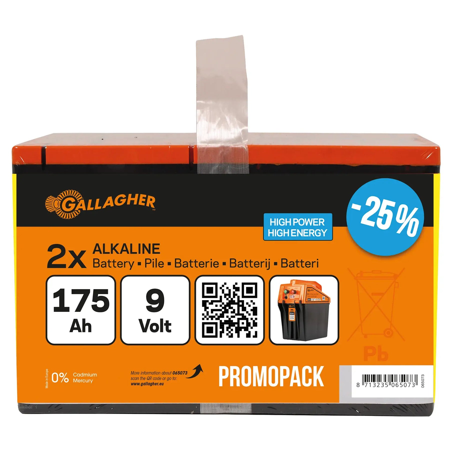 Gallagher Powerpack battery duo pack (9V, 175Ah)