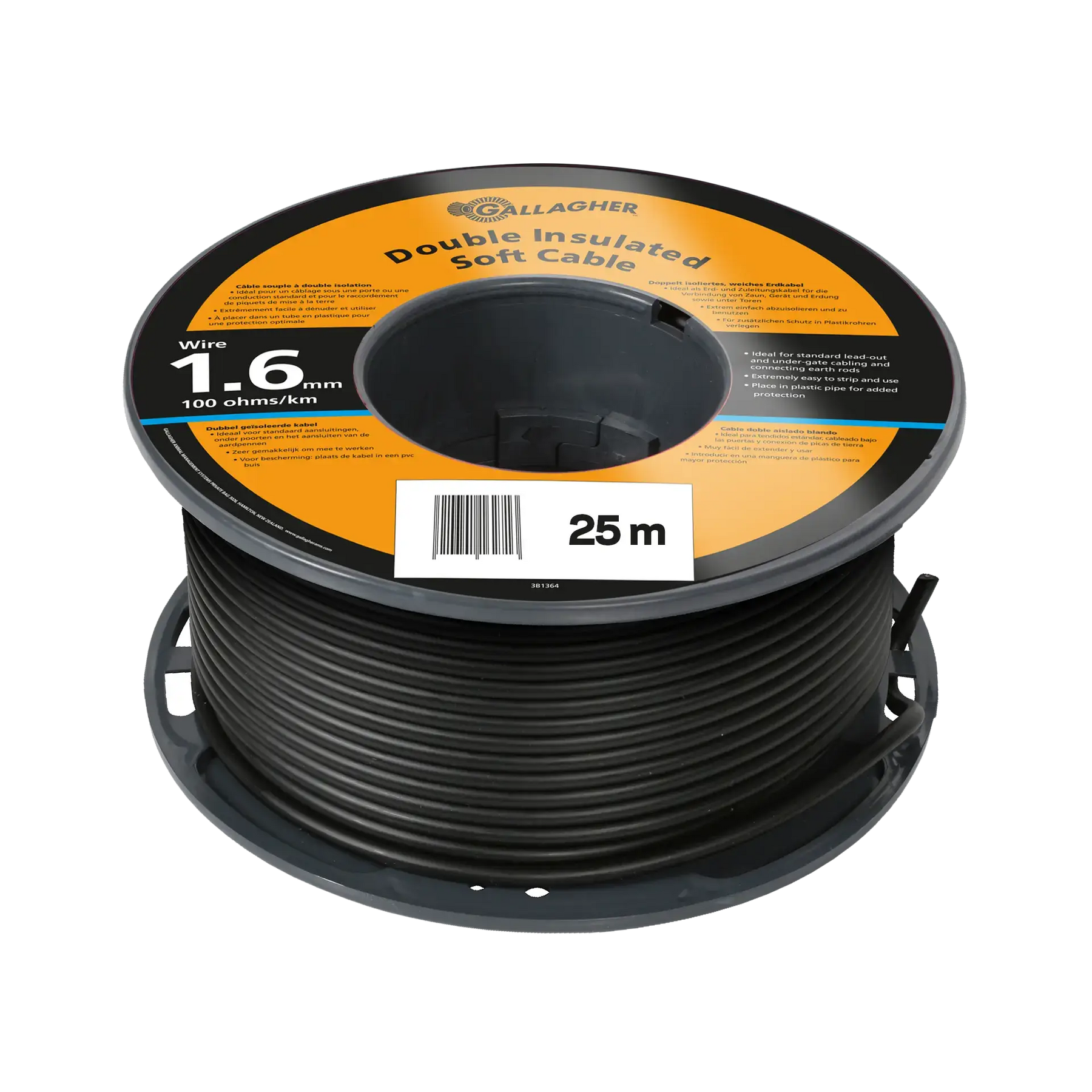 Gallagher Ground cable ø1.6mm (25 metres) - 100 Ohm/1km