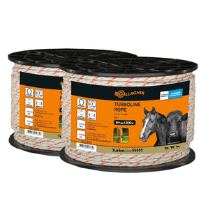 Gallagher Gallagher electric fence conducting wire Turboline Rope, duopack (2x200m) White