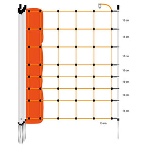 Gallagher Sheep net, white post, single pin, 90cm, 50m