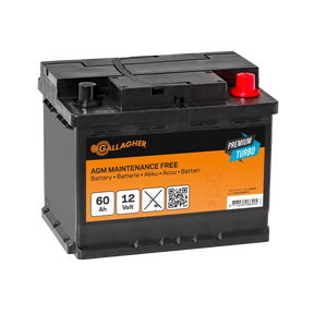 Gallagher Battery 12V/60Ah Premium Turbo AGM - 242x175x190