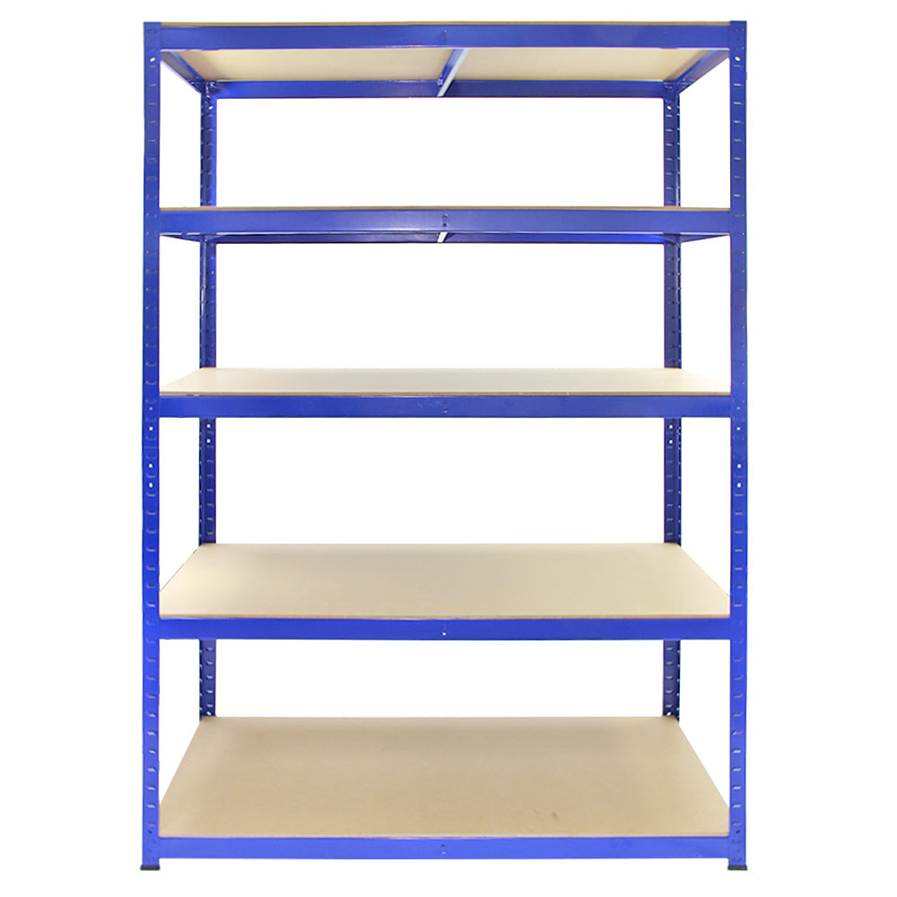 Monster Racking T-Rax Heavy-Duty Storage Shelves – Blue – 120 cm W x 60 cm D – Set of 5