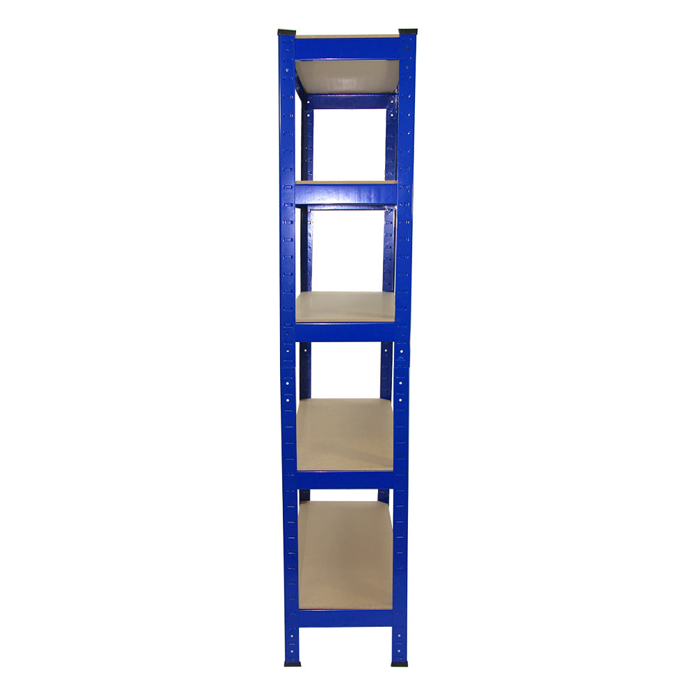 5-Tier Heavy-Duty Garage Shelving Rack – 75 cm Steel Shelves, Blue, Warehouse Storage
