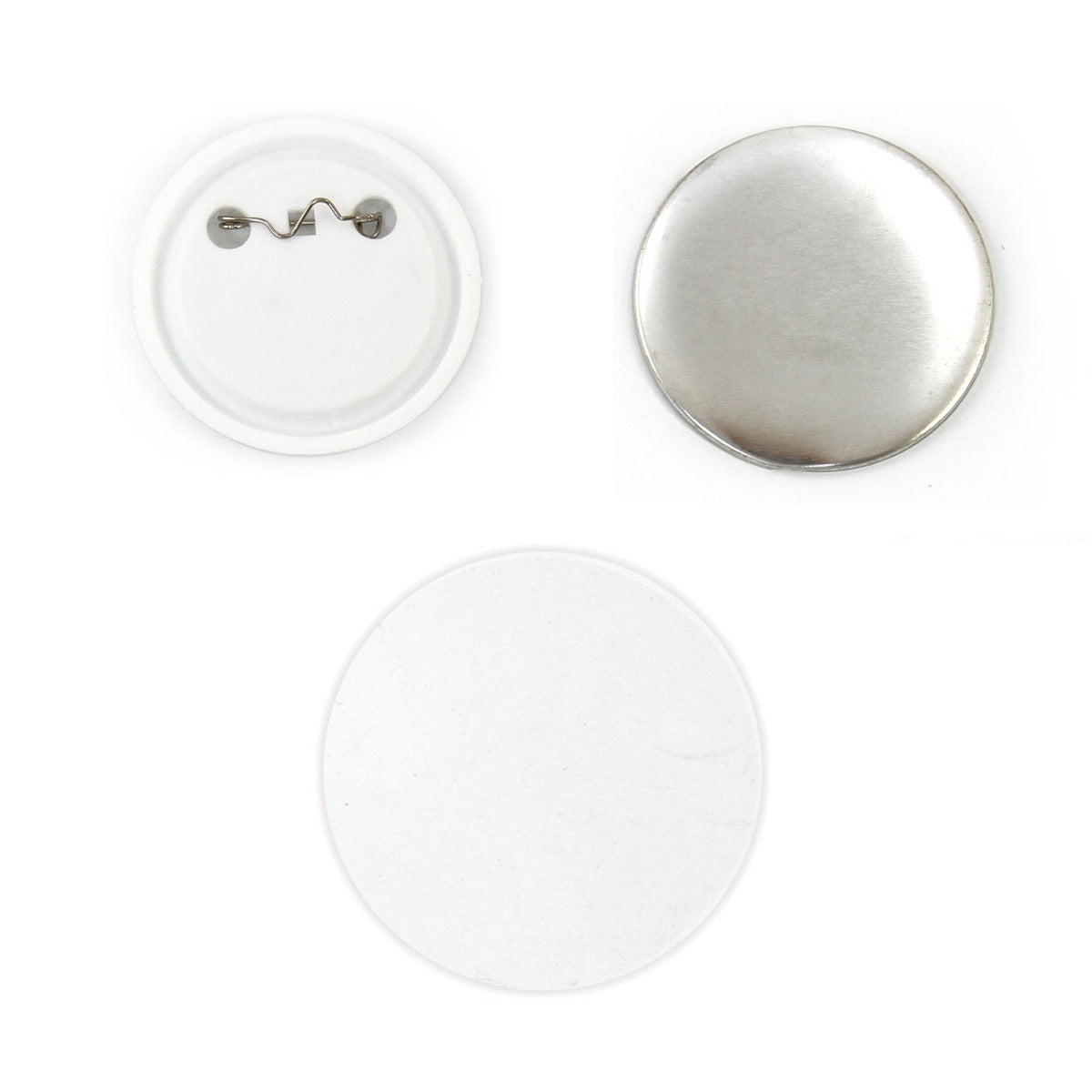 PixMax 37mm Pin Button Badge Components - 100-Pack