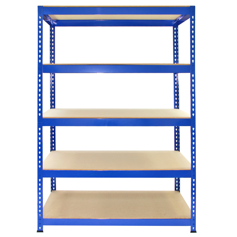 2-Pack T-RAX Blue Metal Racking Units, 75 cm H x 150 cm W x 30 cm D, Includes Free Bay Connectors