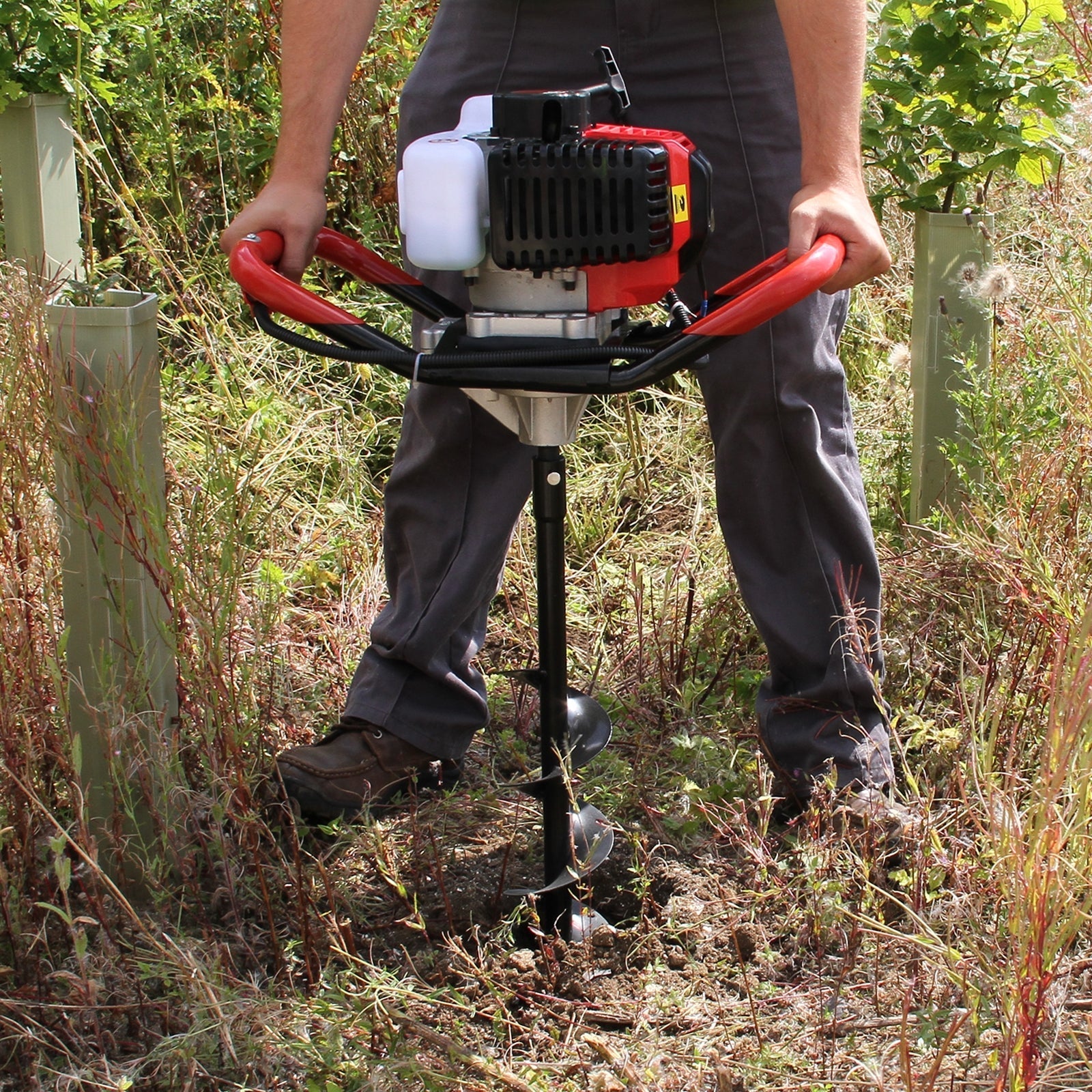 Earth Auger and 4-Stroke Post Driver Kit