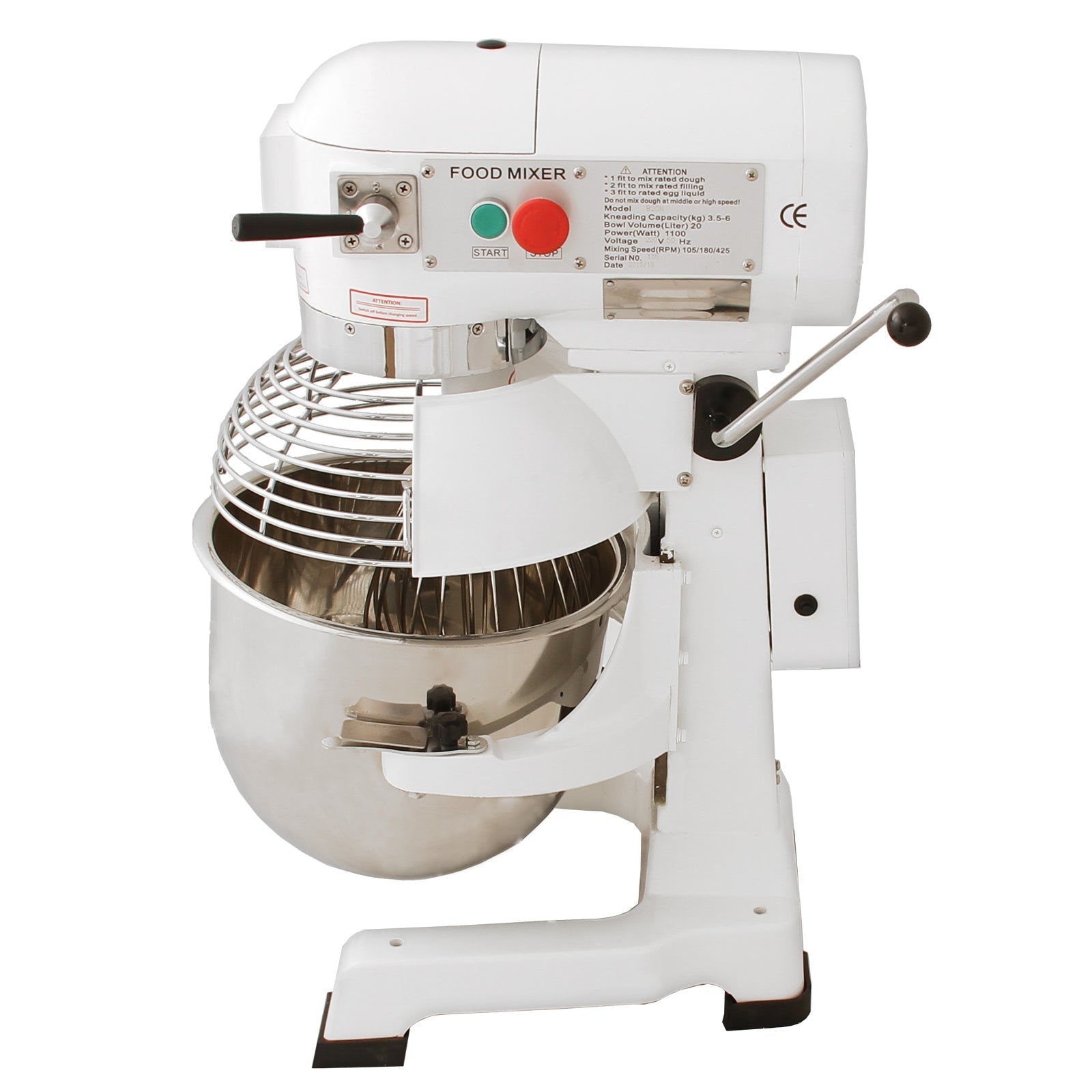 Commercial 20L Planetary Mixer / Spiral Dough Mixer