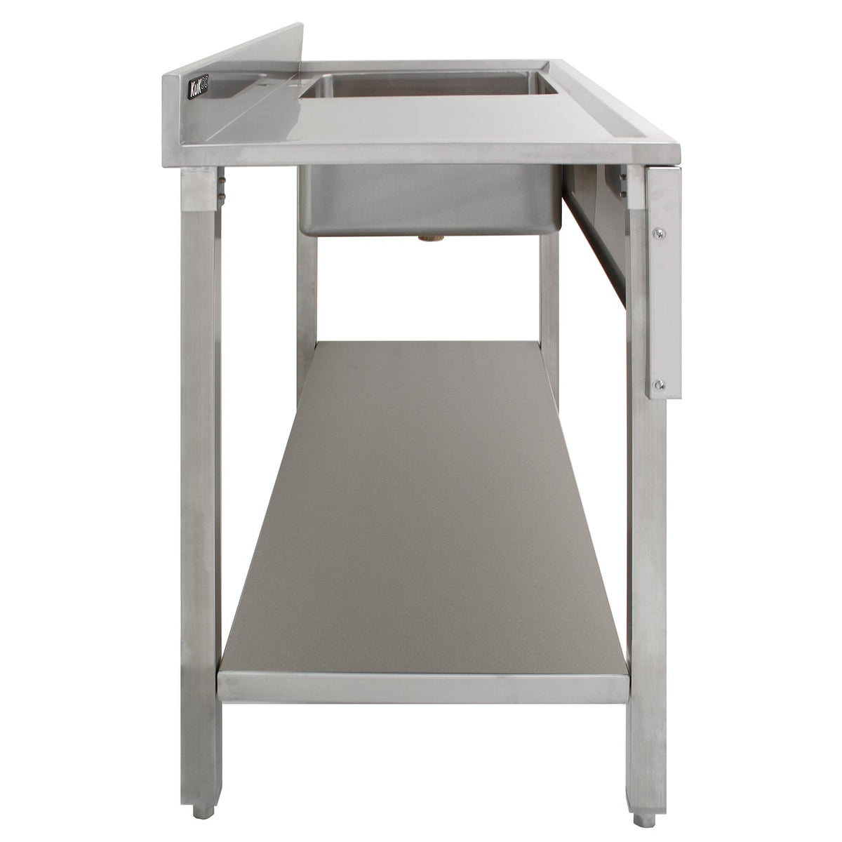 Stainless Steel Laboratory Sink, Single Bowl, 1.0mm Thick, Left-Hand Drainer