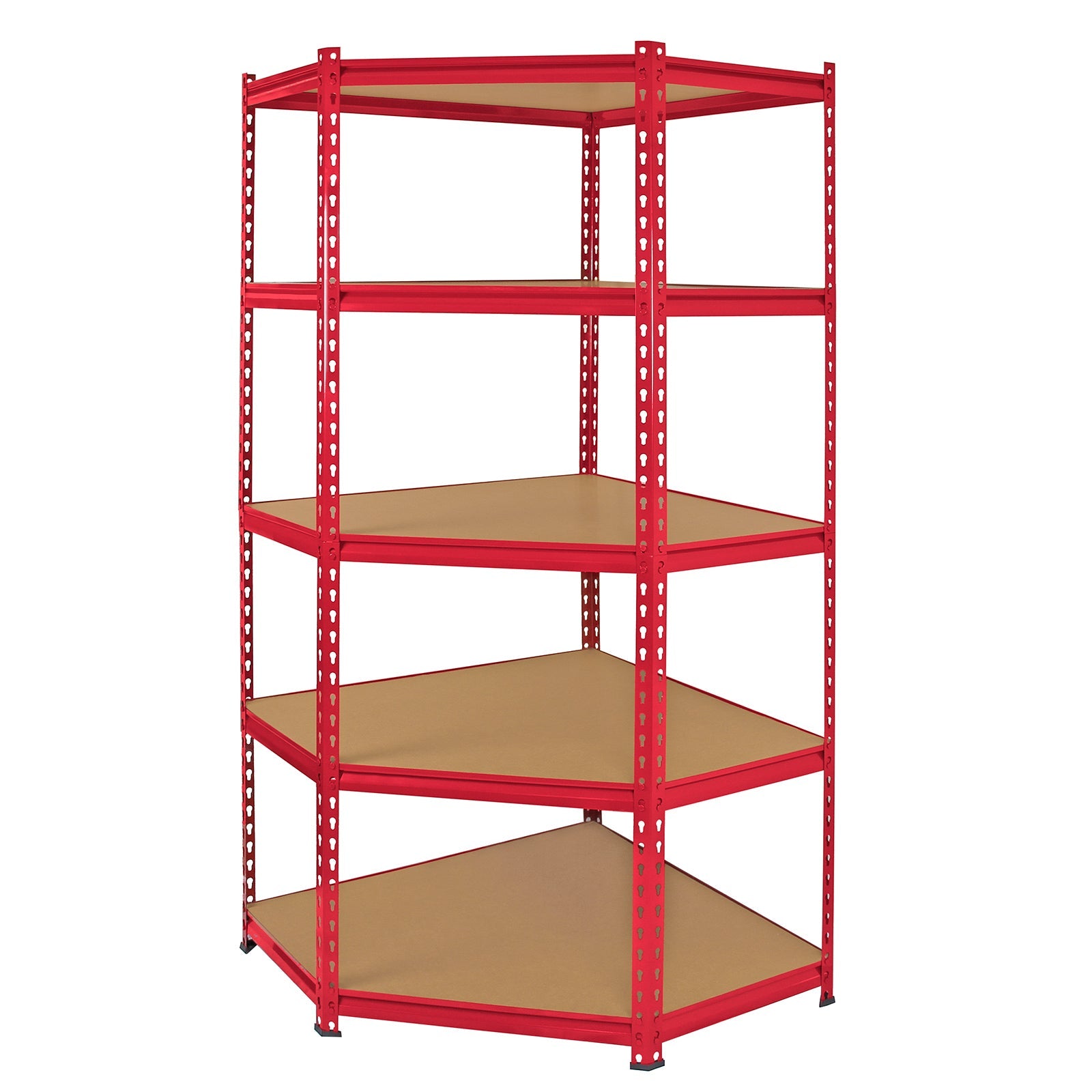 Monster Racking Z-Rax Corner Storage Shelf Unit – Red, 90 cm Wide