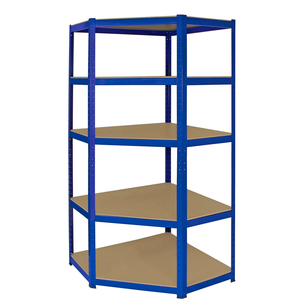 Monster Racking T-Rax Corner Storage Shelf Unit – Blue, 90 cm Wide