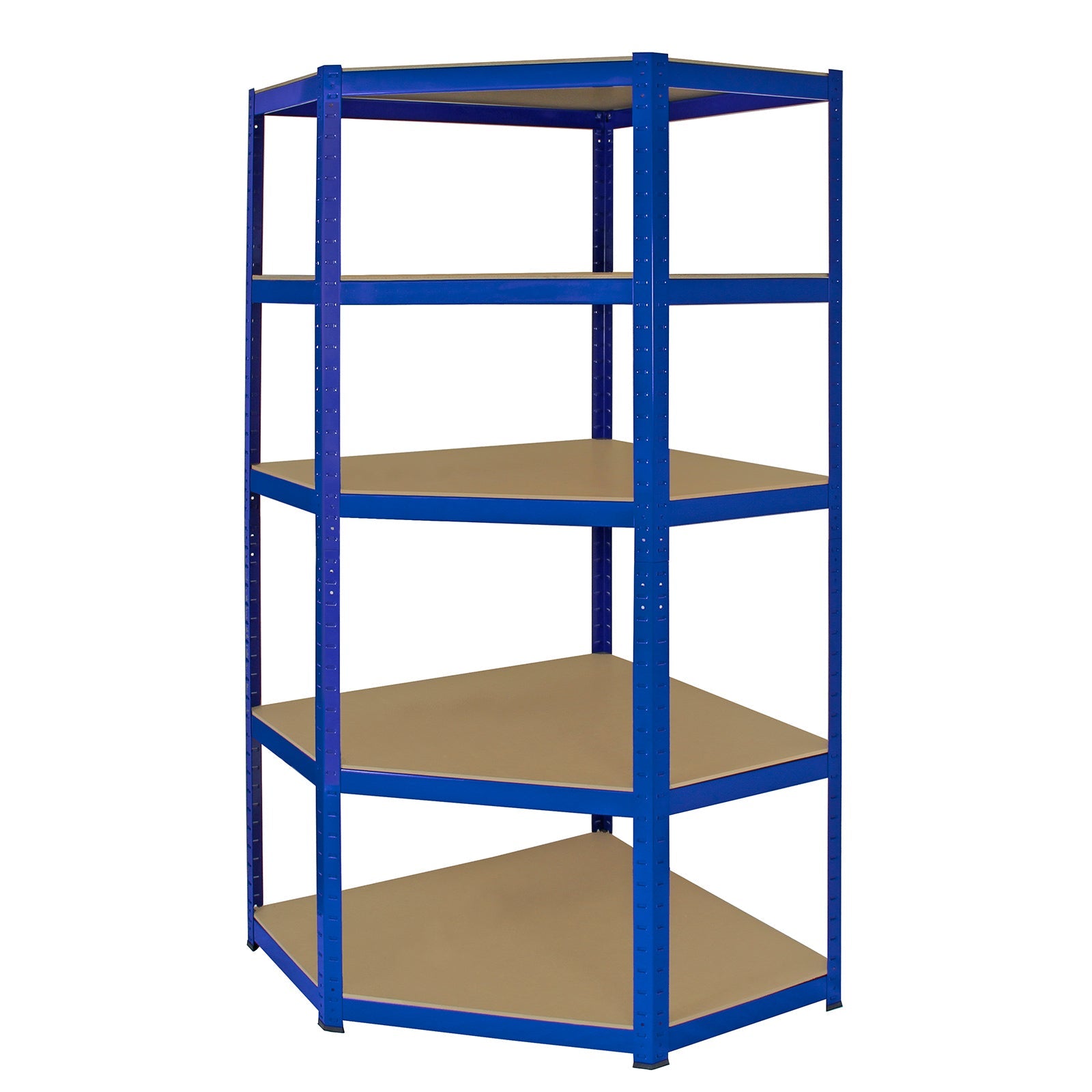Monster Racking T-Rax Corner Storage Shelf Unit – Blue, 90 cm Wide