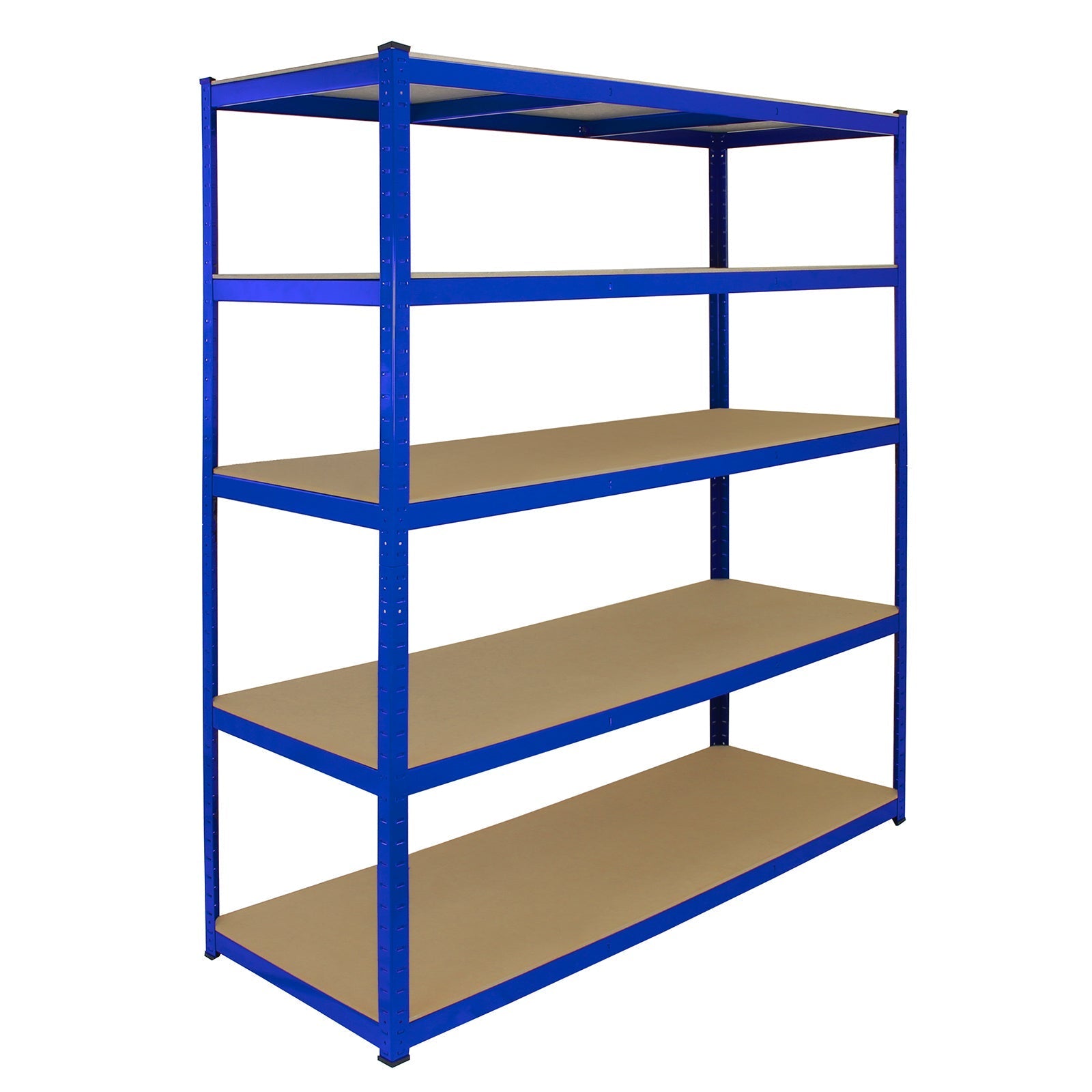 Monster Racking T-Rax 3-Tier Extra-Wide Storage Shelves, Blue, 160 cm W x 60 cm D