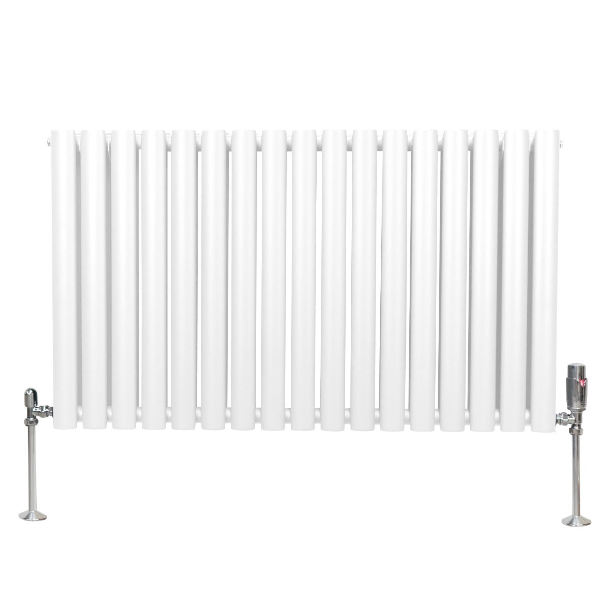 Oval Column Radiator with Valves – 600mm x 1020mm – White
