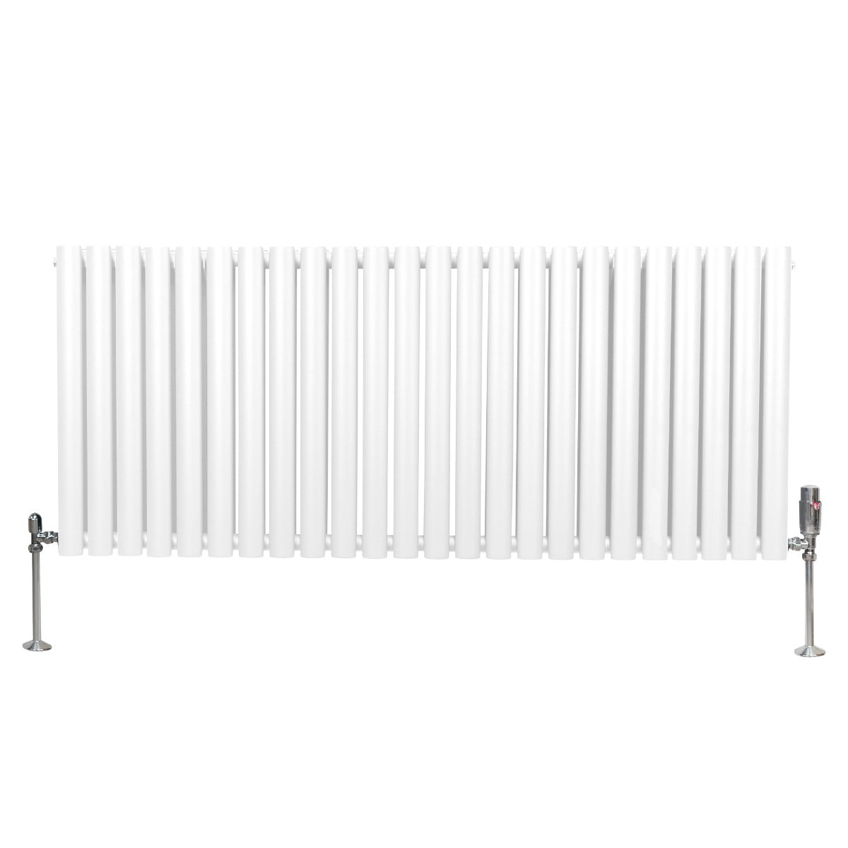 Oval Column Radiator with Valves – 600mm x 1440mm – White