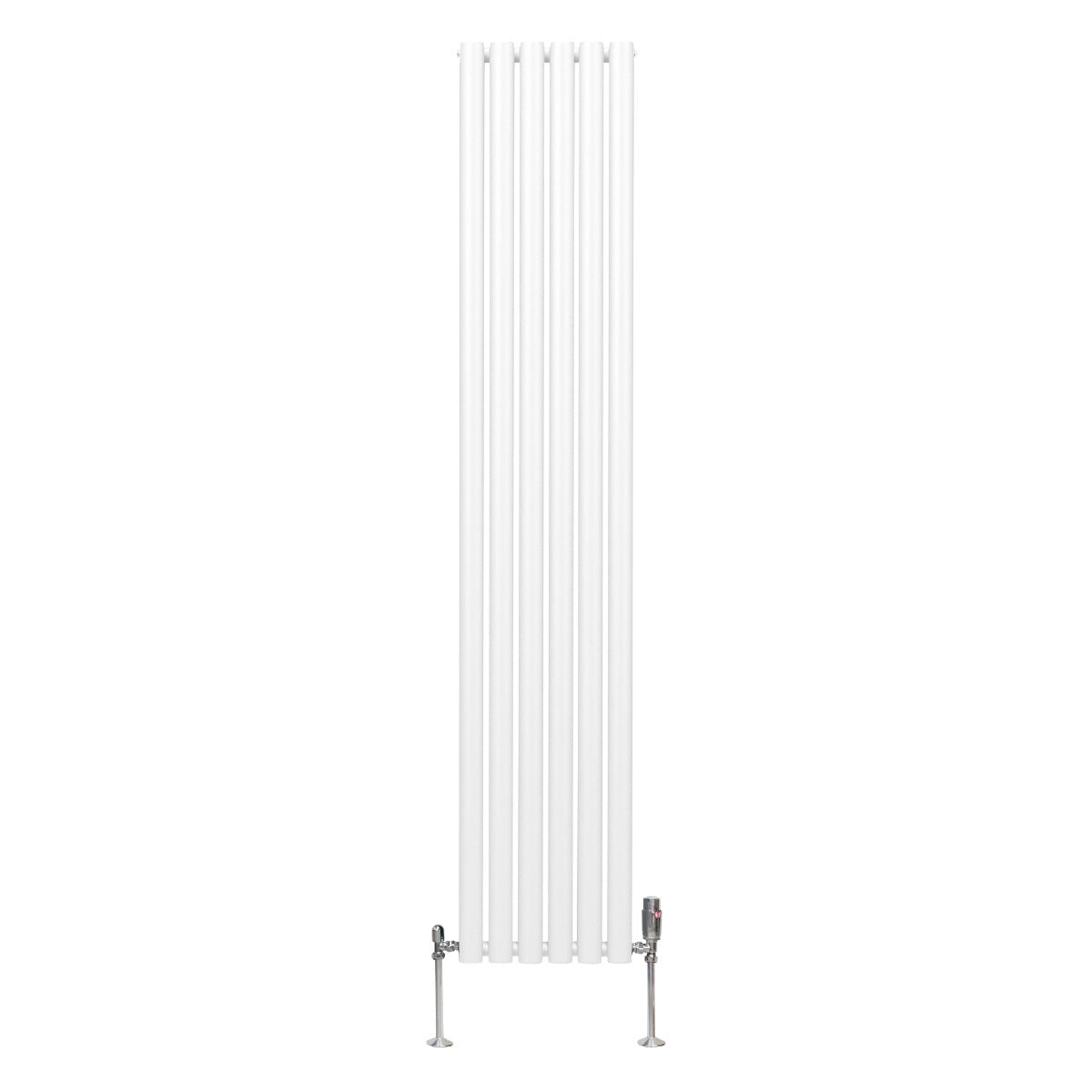Oval Column Radiator with Valves – 1800mm x 360mm – White