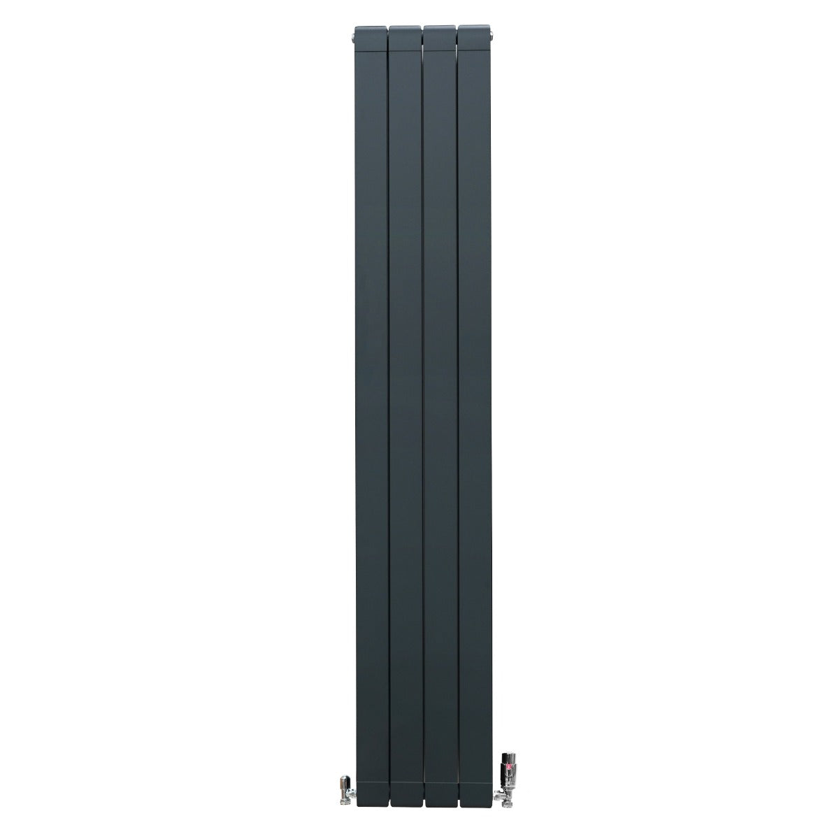 Aluminium Radiator with Valves - 1800 x 315 mm - Anthracite Grey