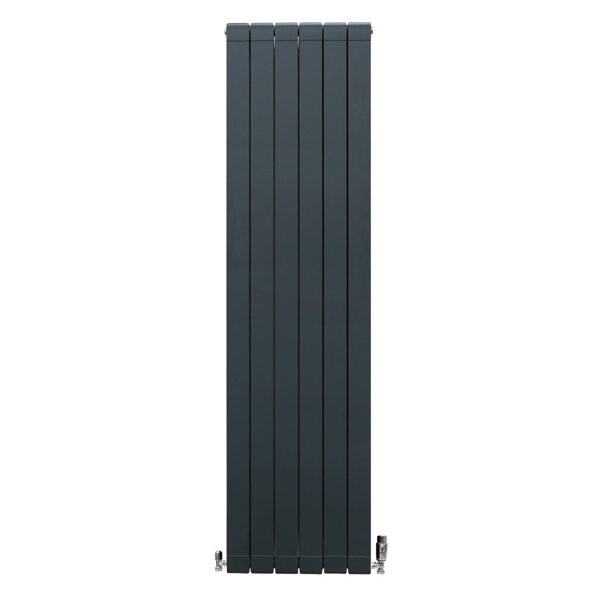Aluminium Radiator with Valves – 1800 x 475 mm – Anthracite Grey