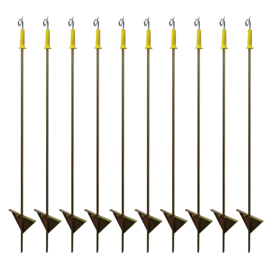 Pigtail Post 106cm 10mm Round Steel Post Heavy Duty