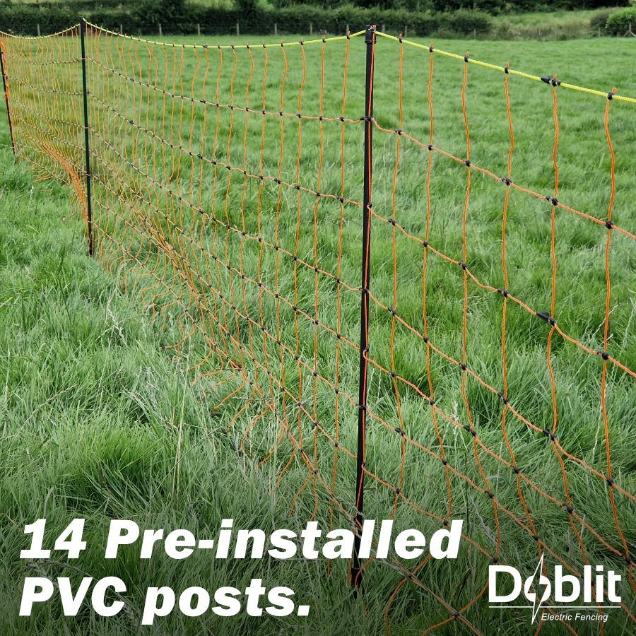 Doblit Sheep Netting Double Pegged 90cm, 50m Orange