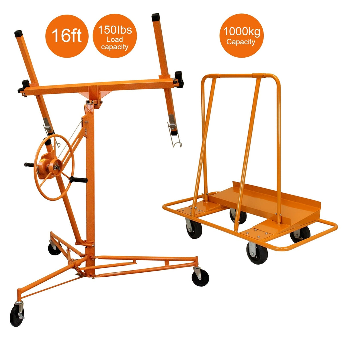 16 ft Drywall Lifter Hoist with Plasterboard Trolley
