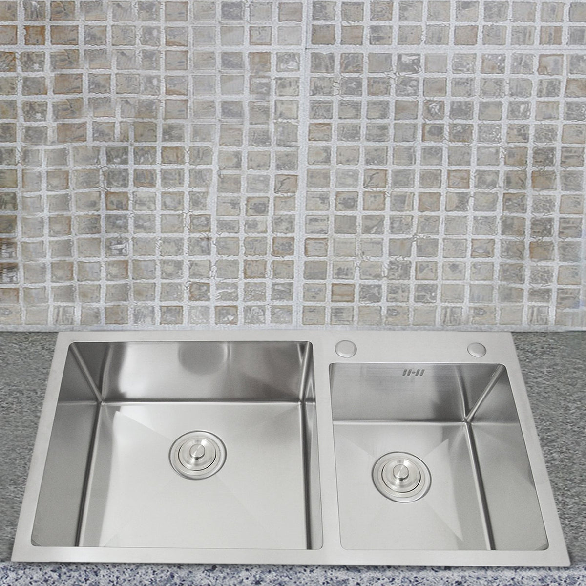 KuKoo Double-Bowl Stainless Steel Kitchen Sink
