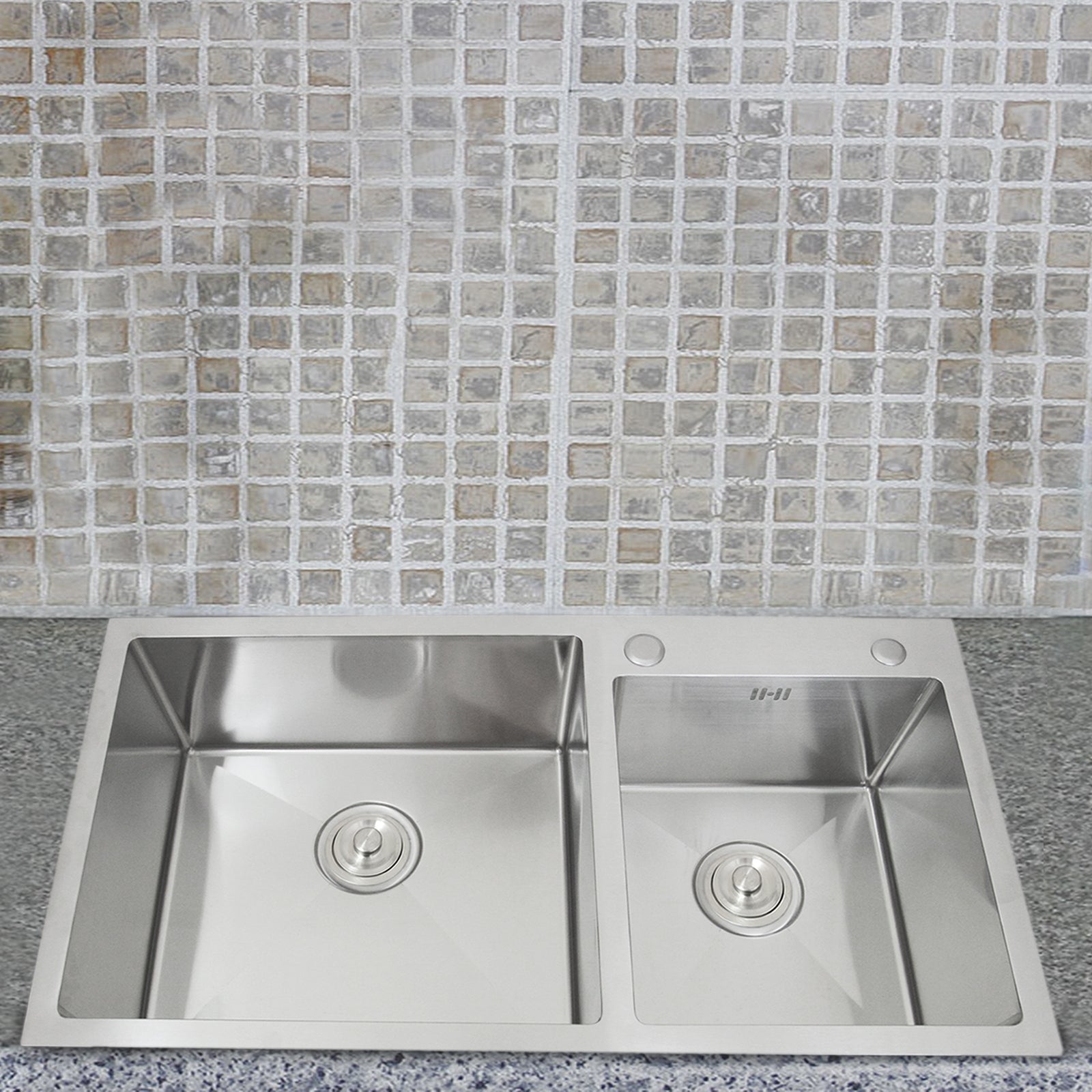 KuKoo Double-Bowl Stainless Steel Kitchen Sink