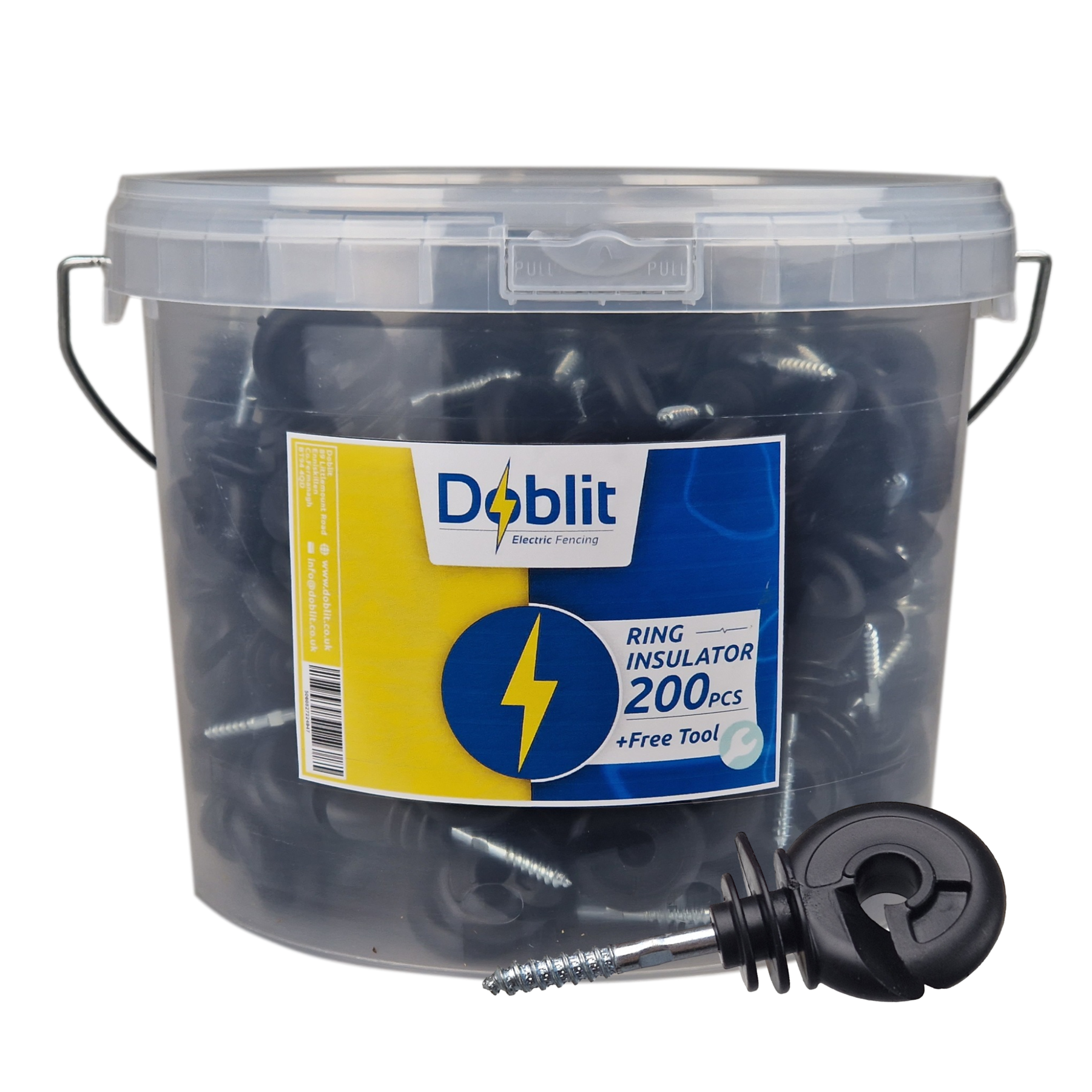 Doblit Ring Insulator Bucket for Timber Posts w/ Tool