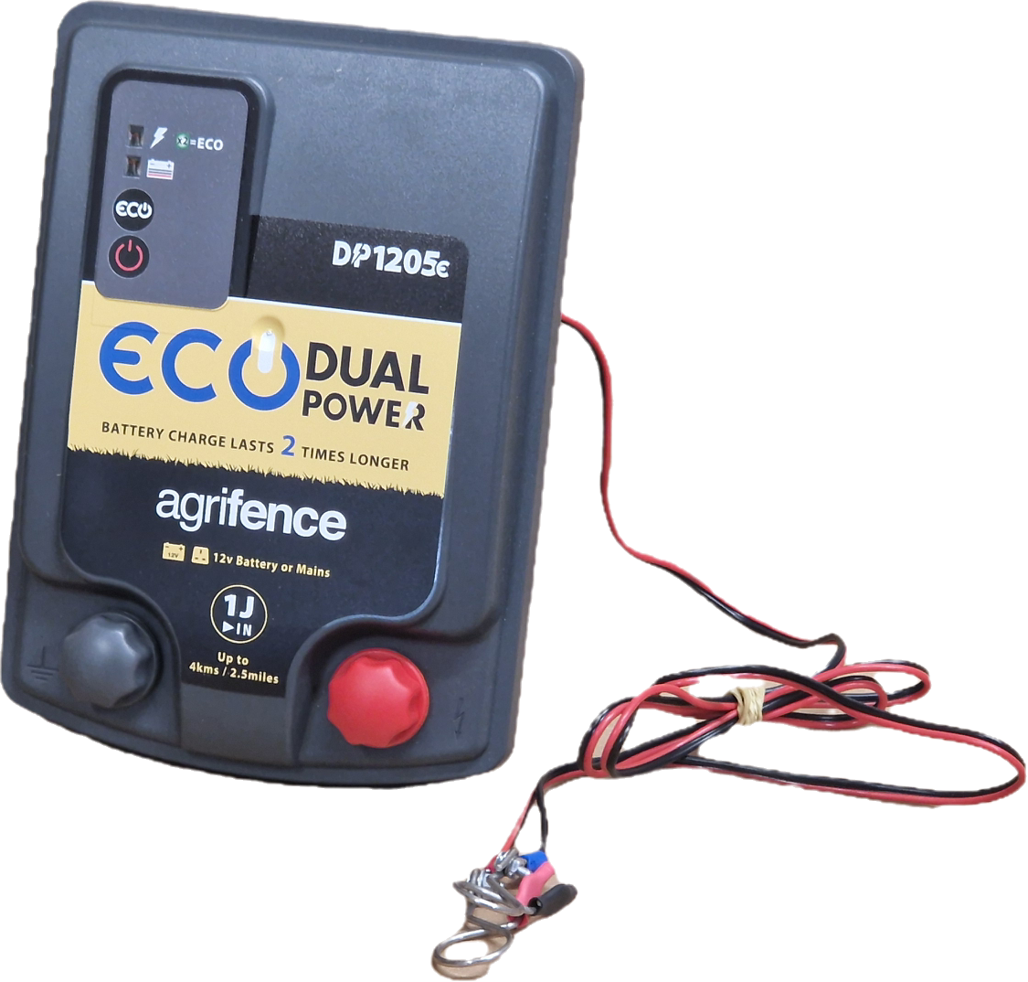 Agrifence DP1205 Battery & Mains Electric Fence Energiser 1J - Eco-mode saves power by 4x
