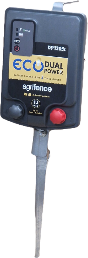 Agrifence DP1205 Battery & Mains Electric Fence Energiser 1J - Eco-mode saves power by 4x