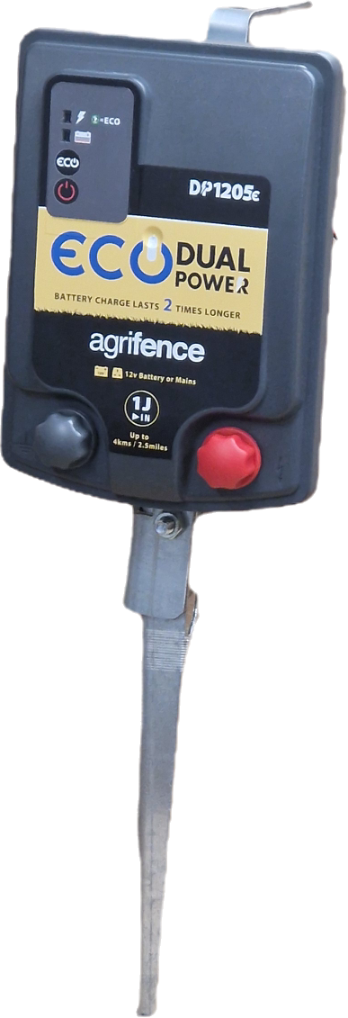 Agrifence DP1205 Battery & Mains Electric Fence Energiser 1J - Eco-mode saves power by 4x