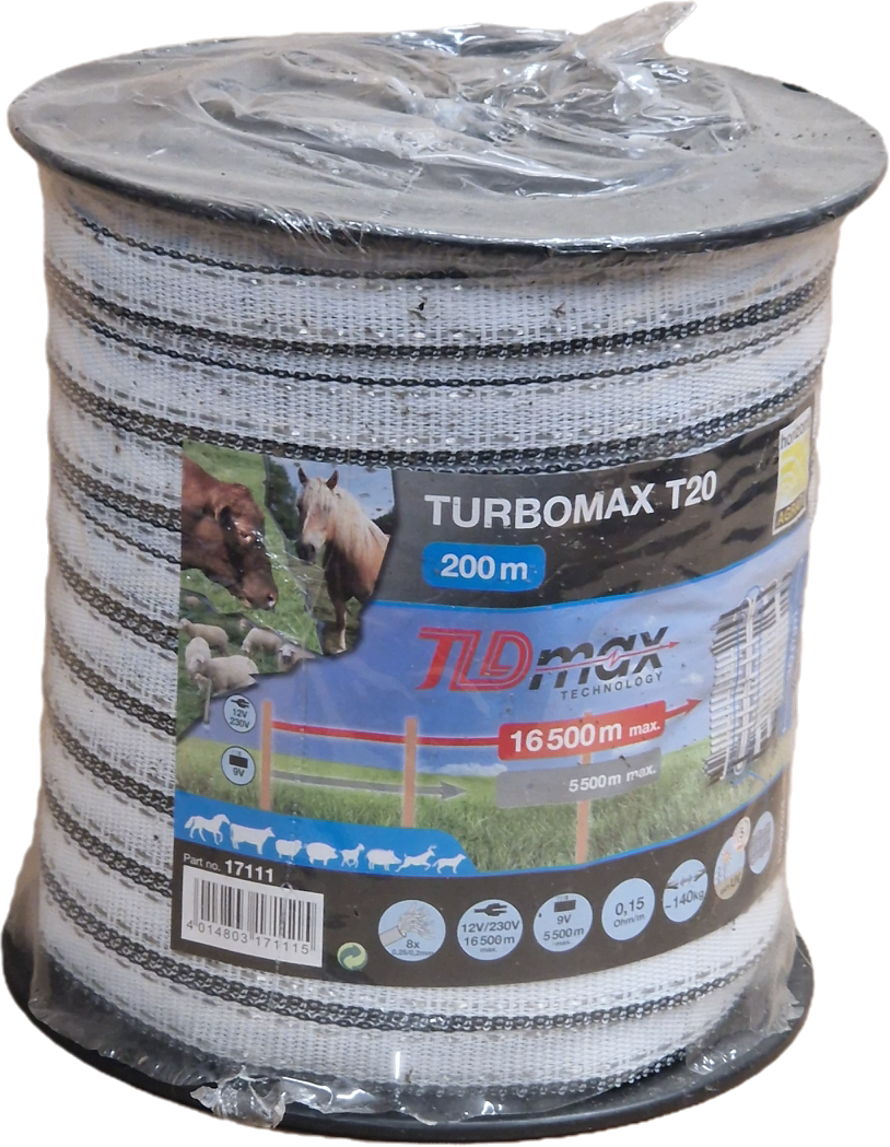 Horizont Pasture fence tape turbomax® T20 | 200 m | 20 mm 8x0.2mm