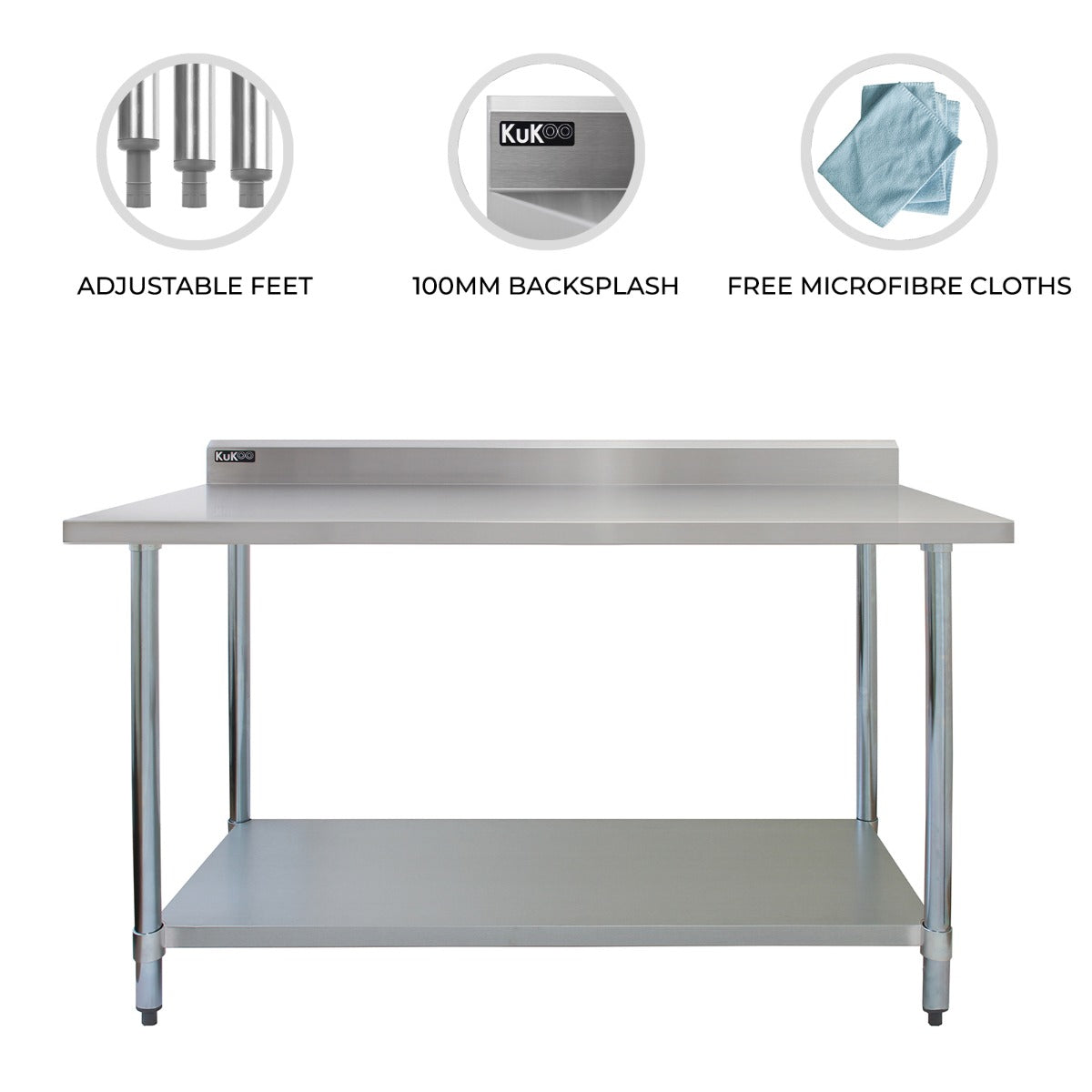 4 ft Wide Commercial Stainless Steel Catering Table
