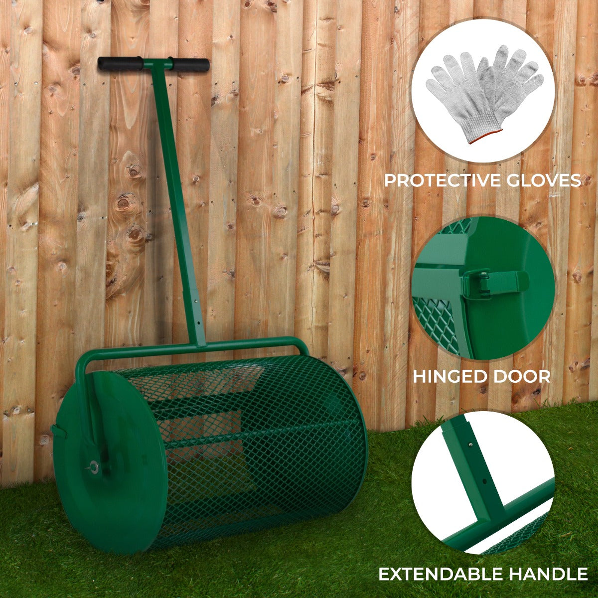 Green Compost and Peat Moss Spreader