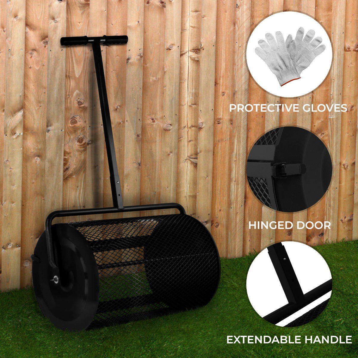 Black Compost and Peat Moss Spreader
