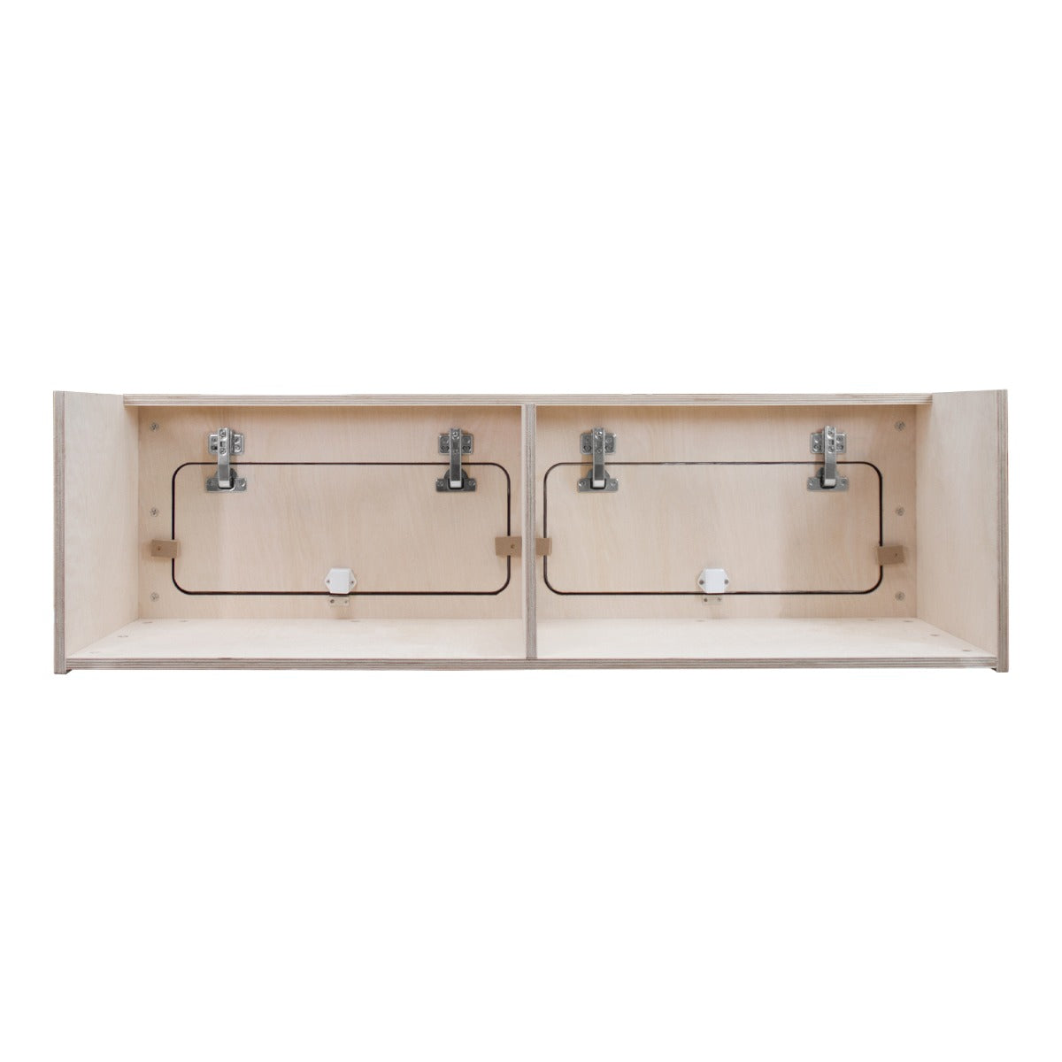 Overhead Camper Cabinet with Black Trim – 120 cm x 35 cm x 35 cm