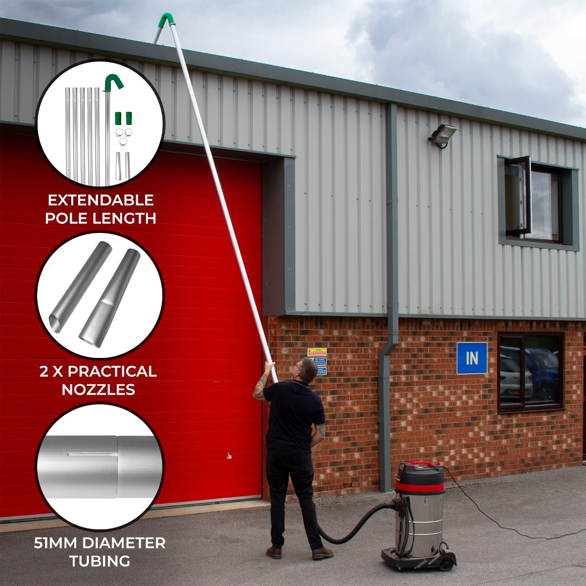 Maxblast Gutter Vacuum Poles – 7.2 m