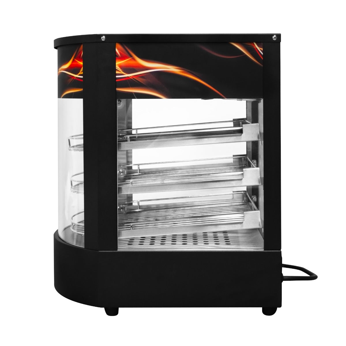 Commercial Glass Pizza Display Case with Warmer