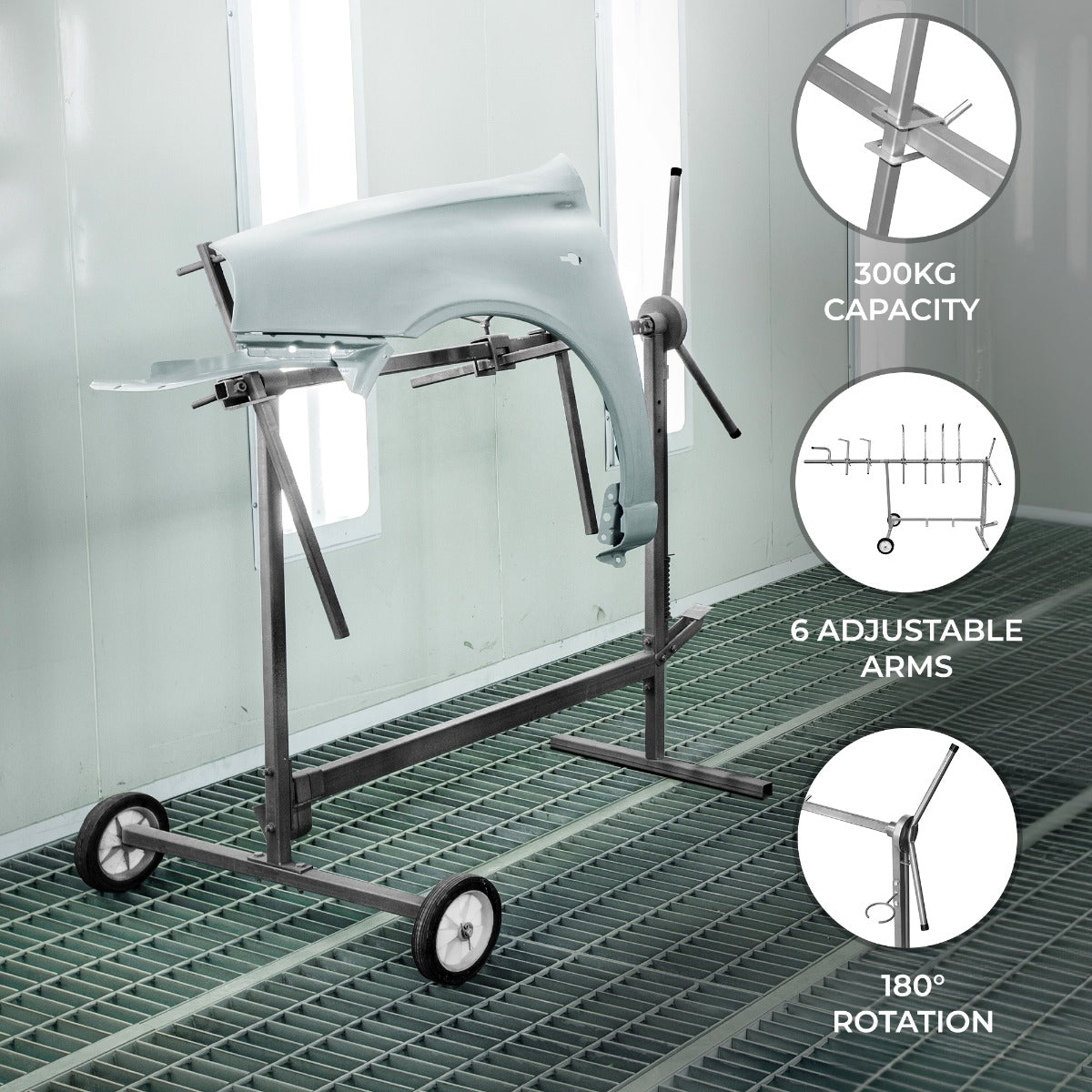 T-Mech Rotary Paint Panel Stand for Automotive Panels