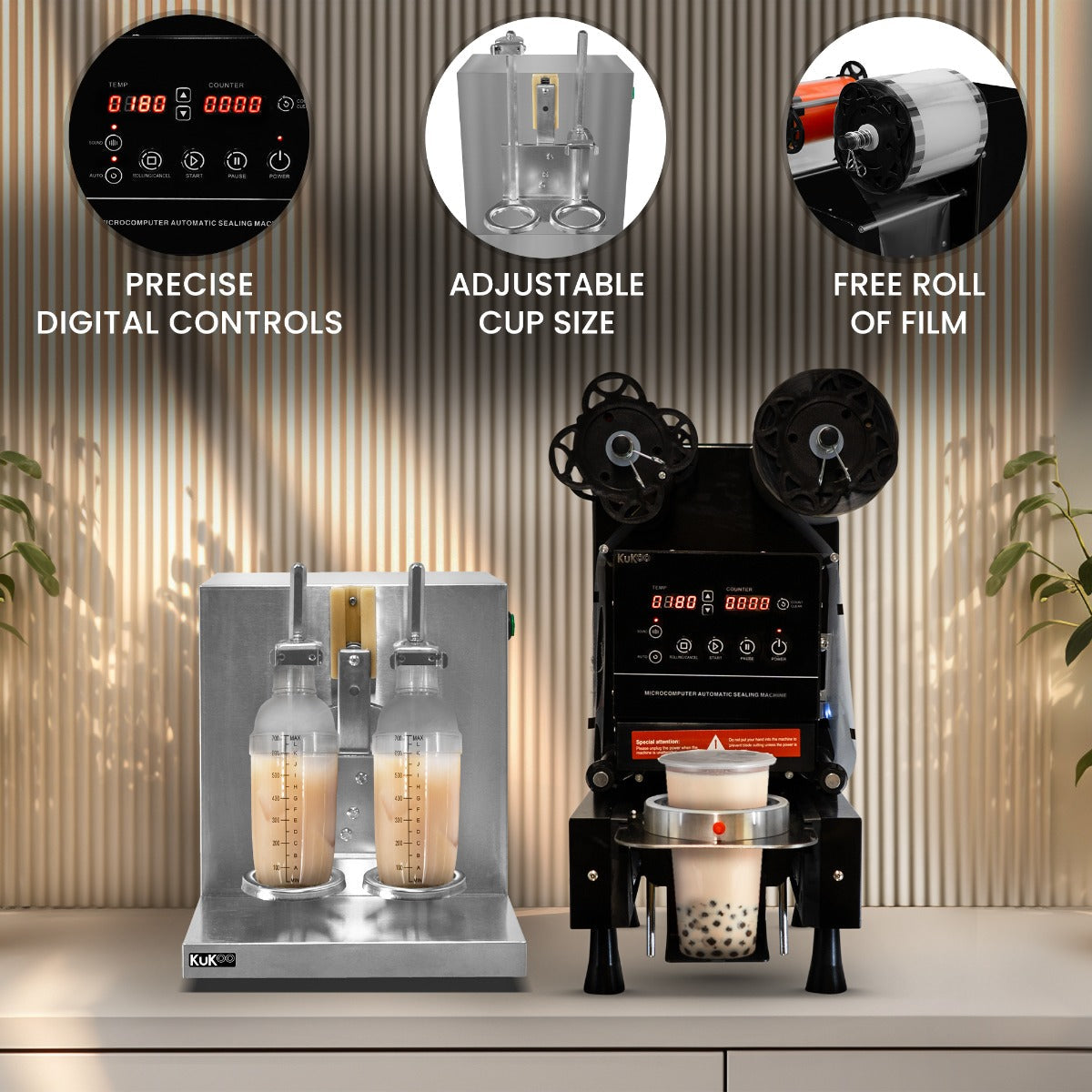 Automatic Cup Sealing Machine and Bubble Tea Shaker