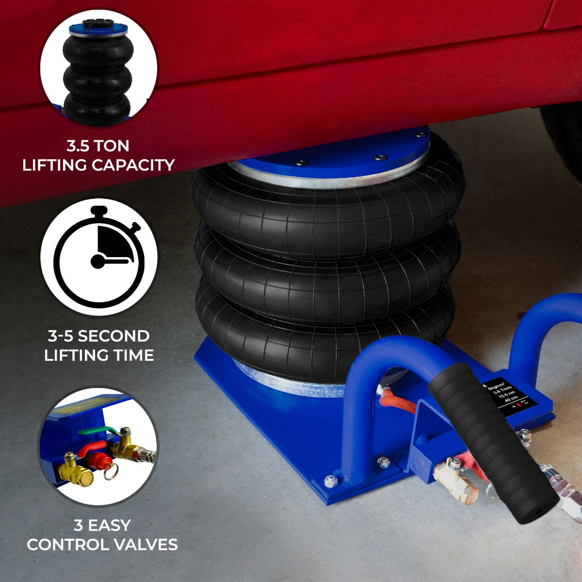3.5-Ton Air Bag Jack with Carrying Handle